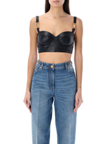 Versace Medusa 95 Leather Bustier Top - Women