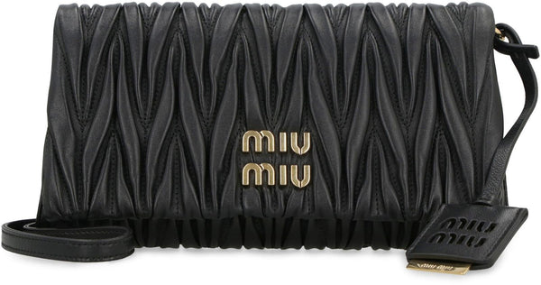 Miu Miu Leather Shoulder Bag - Men - Piano Luigi