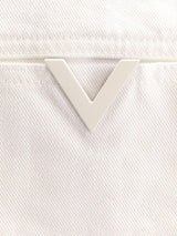 Valentino Buttoned Logo Plaque Denim Jacket - Men
