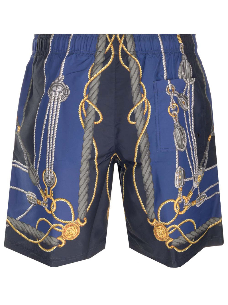 Versace Blue Silk Shorts - Men