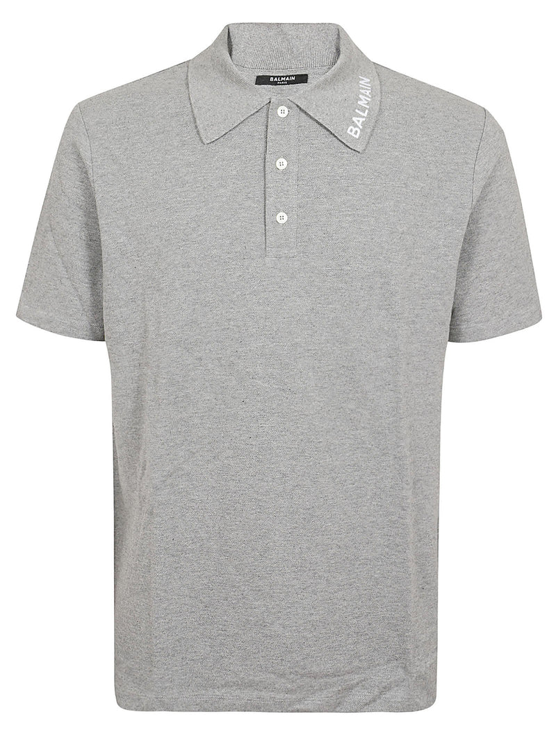 Balmain Stitch Collar Polo -straight Fit - Men