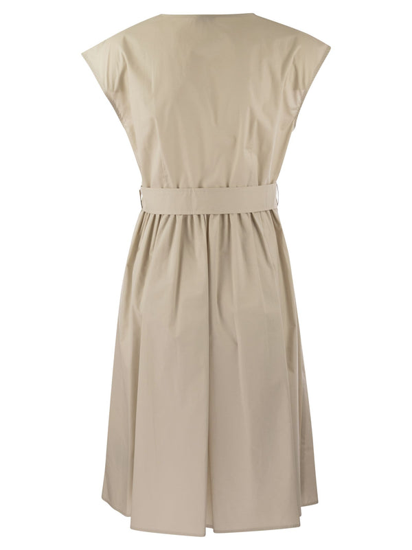 Woolrich Short Dress In Pure Cotton Poplin - Women