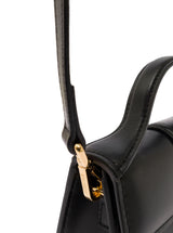 Jacquemus le Bambino Black Handbag With Removable Shoulder Strap In Leather And Cotton Woman - Women