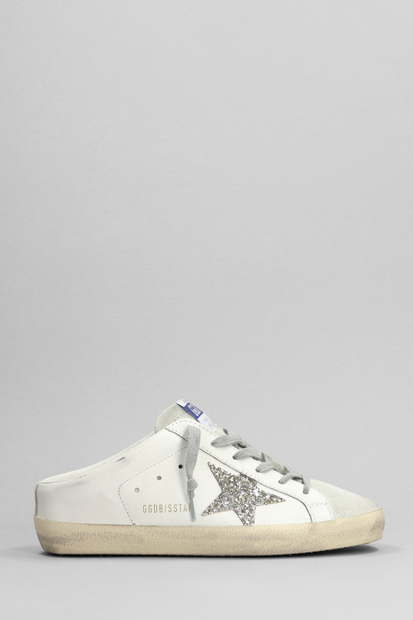 Golden Goose Superstar Sneakers In White Suede And Leather - Women