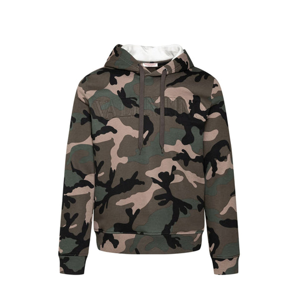 Valentino Camouflage Pattern Hoodie Sweatshirt - Men