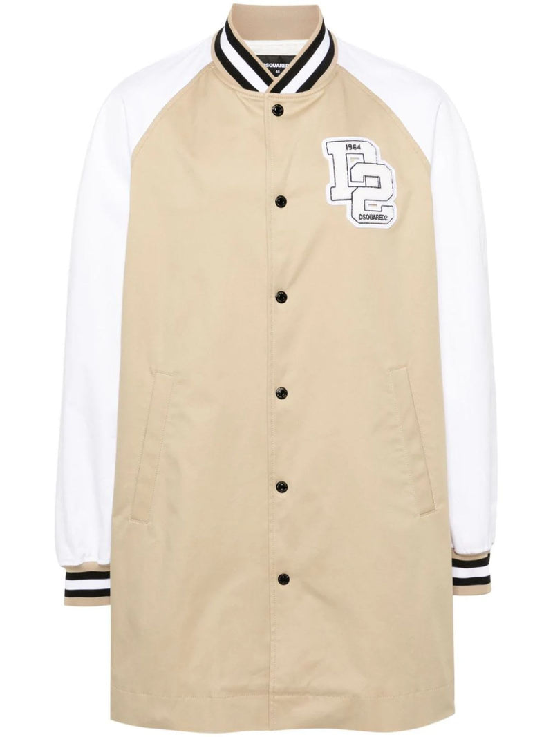 Dsquared2 Beige Cotton Blend Coat - Men