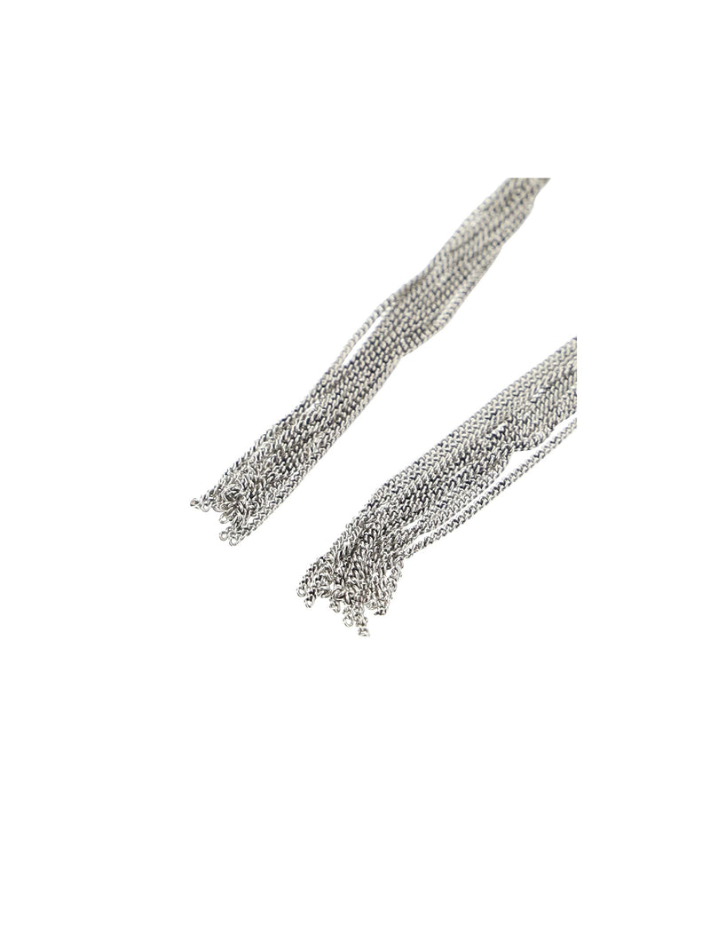 Saint Laurent Silver Brass Blend Loulou Earrings - Women