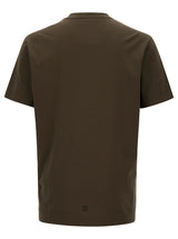 Givenchy Dark Green T-shirt With Contrasting Lettering In Cotton Man - Men