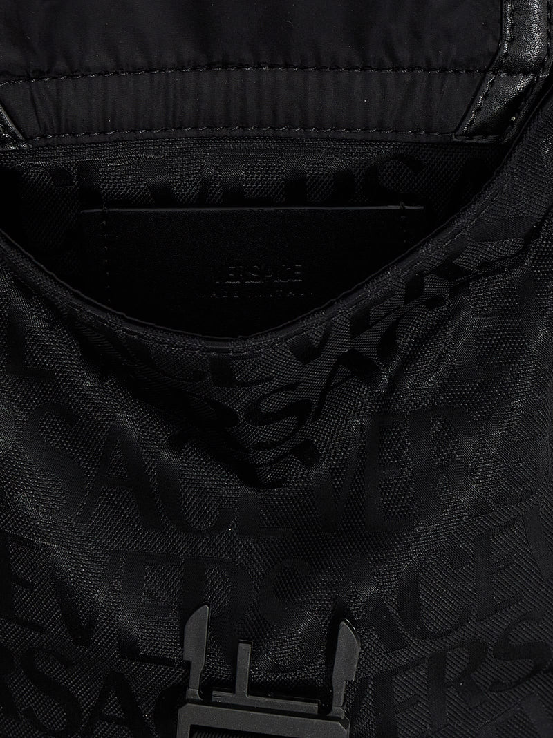 Versace Technical Fabric Backpack With Logo - Men