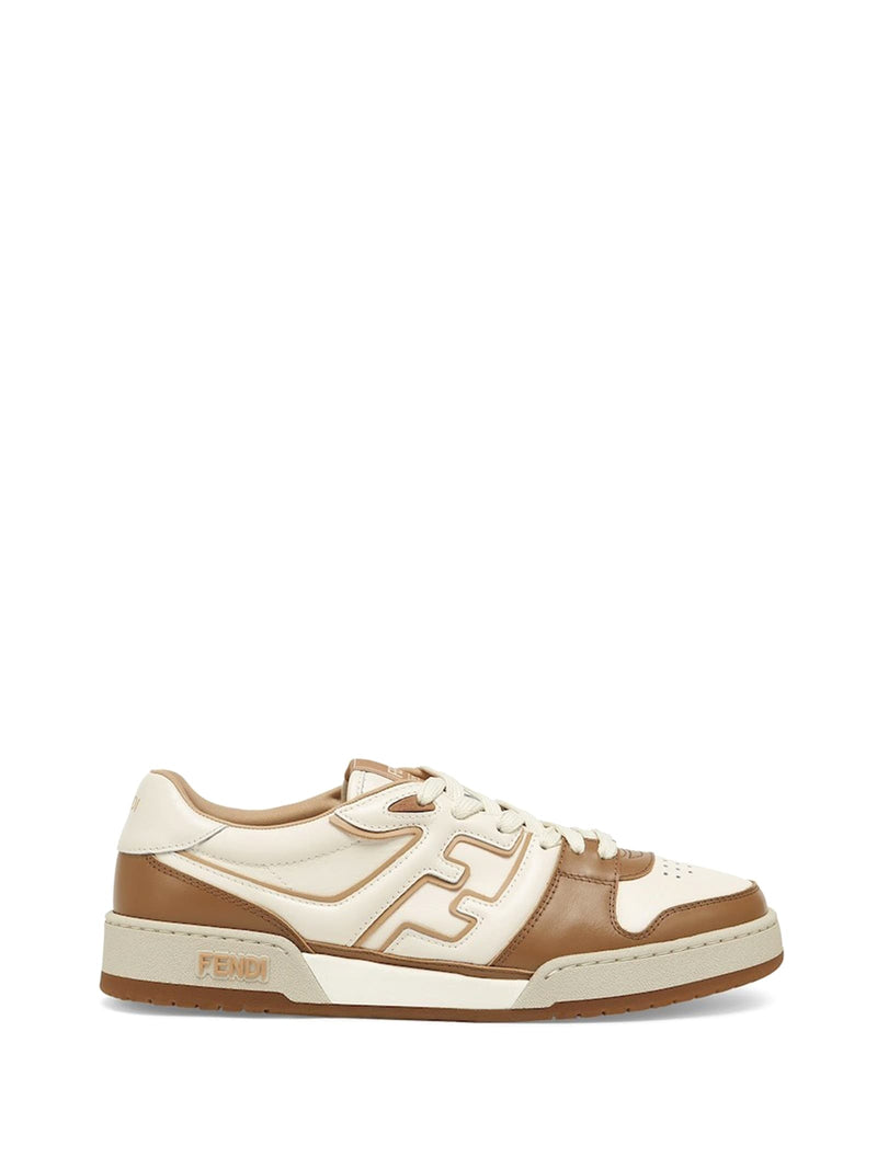 Fendi Low Top Sneaker In Brown Leather - Men