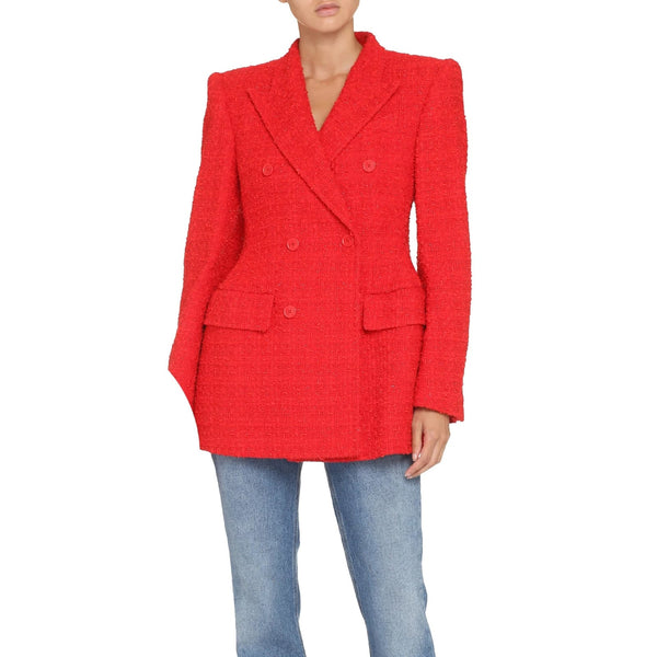 Balenciaga Tweed Blazer Jacket - Women