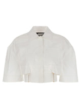 Jacquemus la Chemise Courte Bari Cropped Shirt - Women