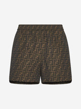 Fendi Ff Logo Cotton-blend Shorts - Women