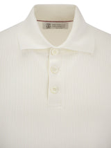 Brunello Cucinelli Ribbed Cotton Polo-style Jersey - Men