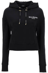 Balmain Logo Cotton Hoodie - Women