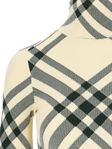 Burberry Check-pattern High-neck Knitted Jumper - Women