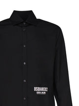 Dsquared2 Cotton Shirt With Contrasting Color Logo - Men - Piano Luigi