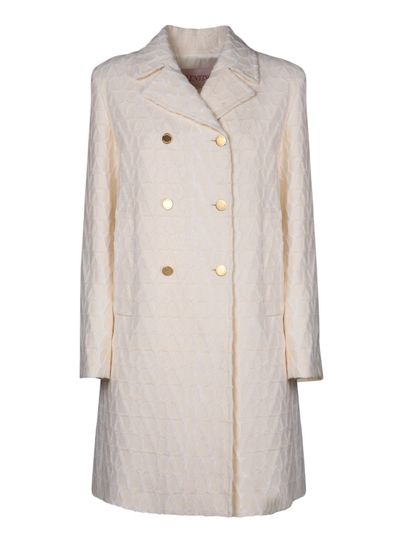 Valentino Velur Ivory Coat - Women