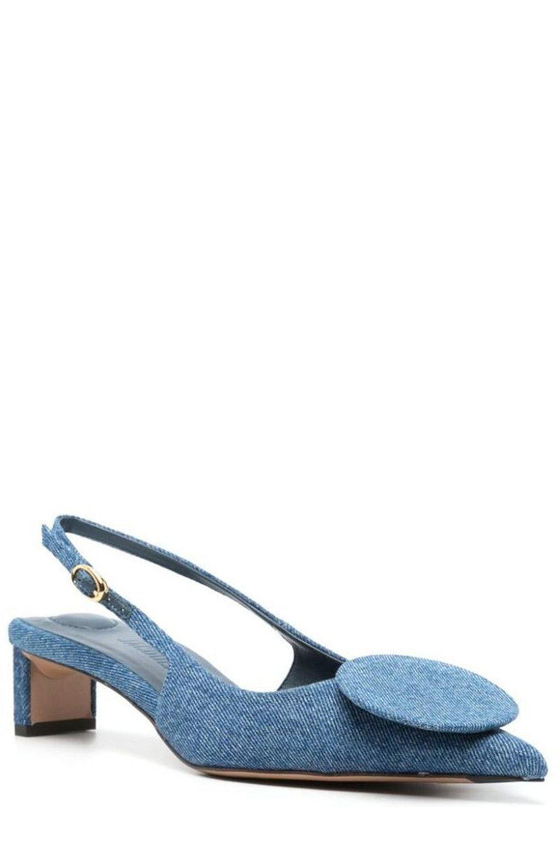 Jacquemus Circle Square Slingback Pumps - Women