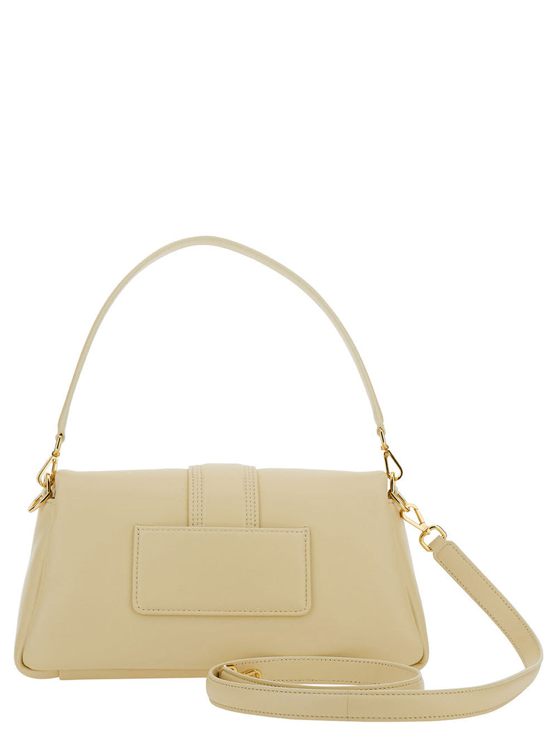 Jacquemus le Bambimou Ivory Shoulder Bag With Magnetic Fastening And Logo Detail In Leather Woman - Women