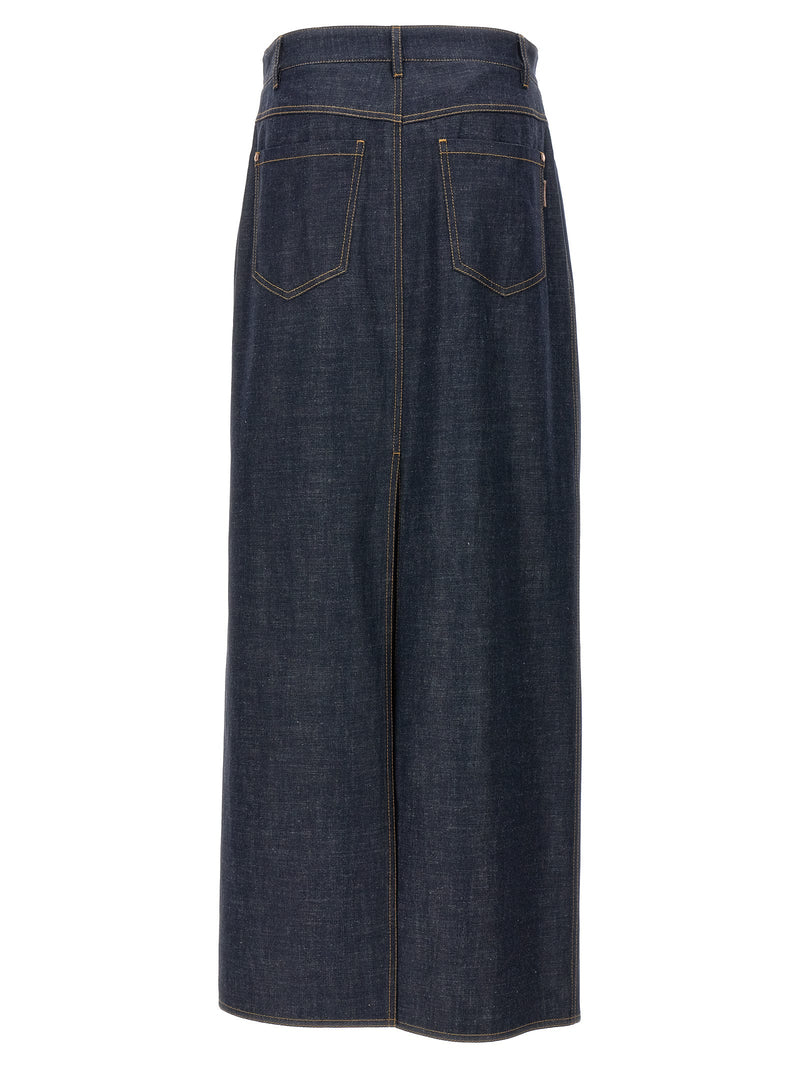 Brunello Cucinelli Denim Maxi Skirt - Women