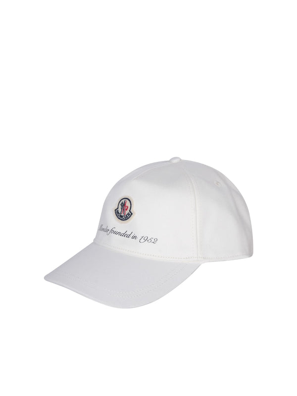 Moncler Logo Patch White Hat - Men