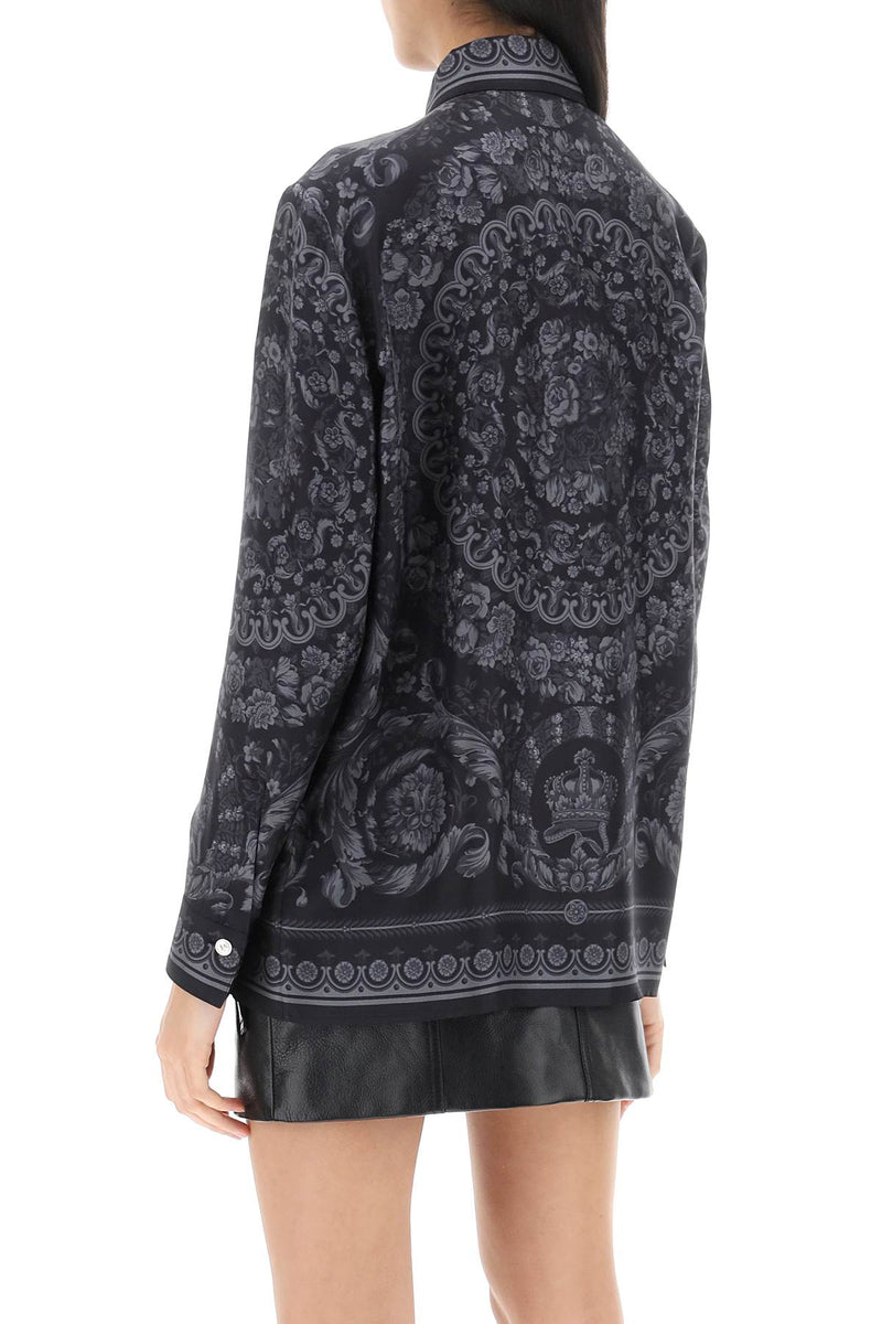 Versace Barocco Shirt In Crepe De Chine - Women