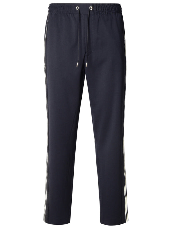 Moncler Navy Virgin Wool Blend Sporty Pants - Men