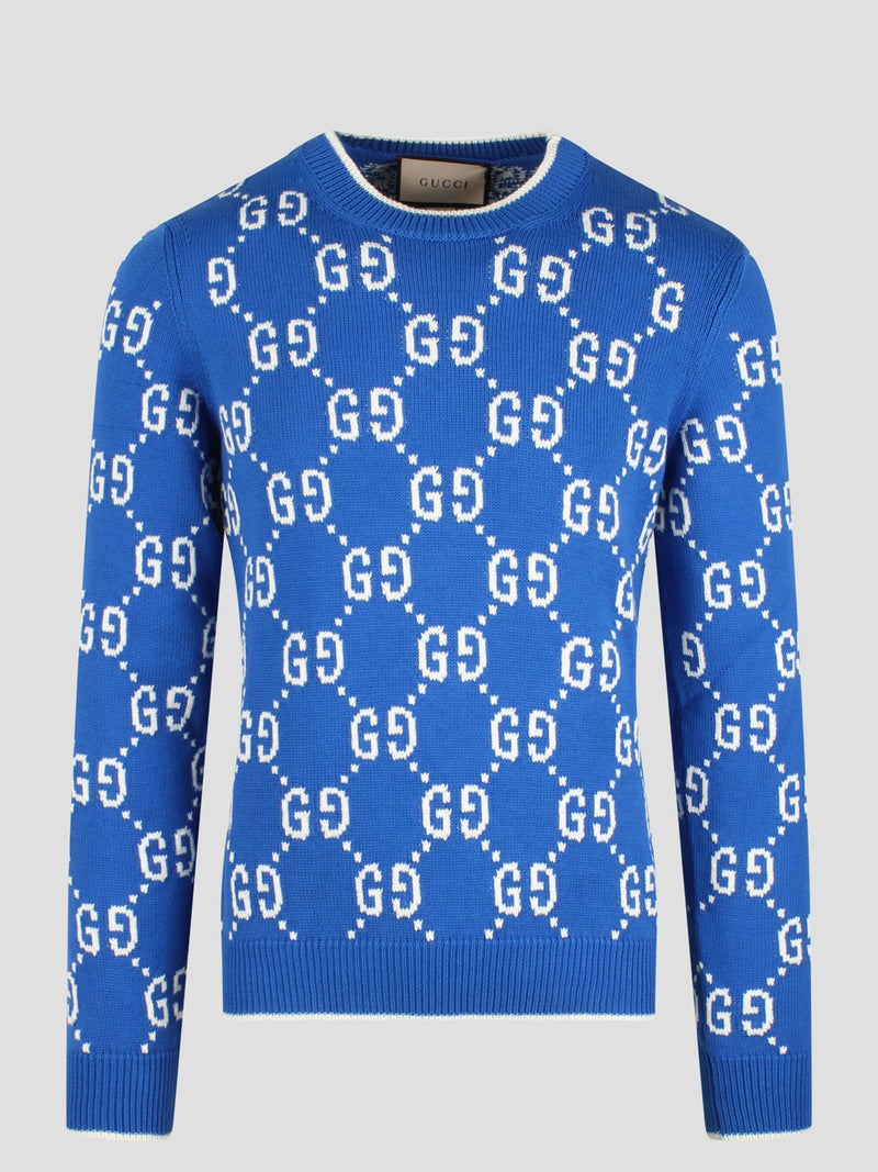 Gucci Gg Cotton Intarsia Jumper - Men