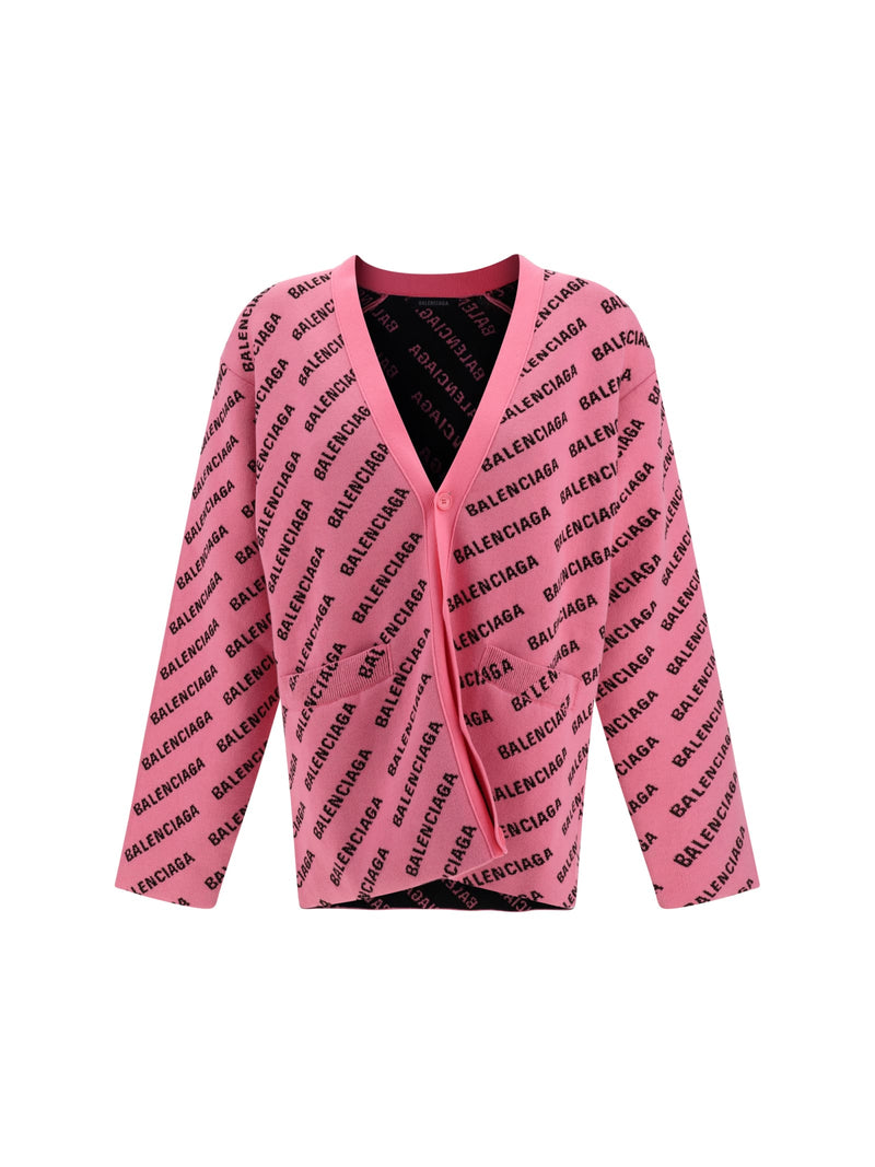 Balenciaga All Over Logo Cardigan - Women