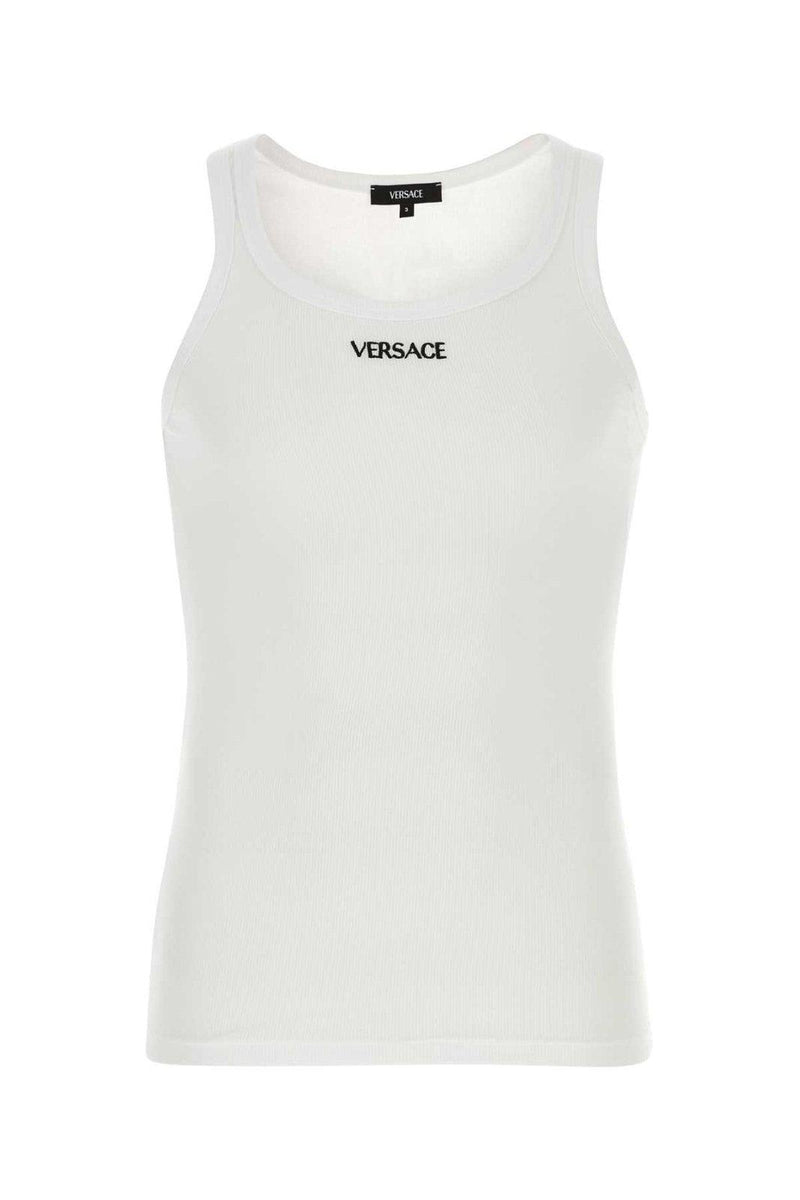 Versace Logo-embroidered Tank Top - Men