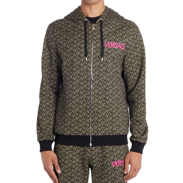 Versace Hooded Zipped Sweatshirt - Men - Piano Luigi