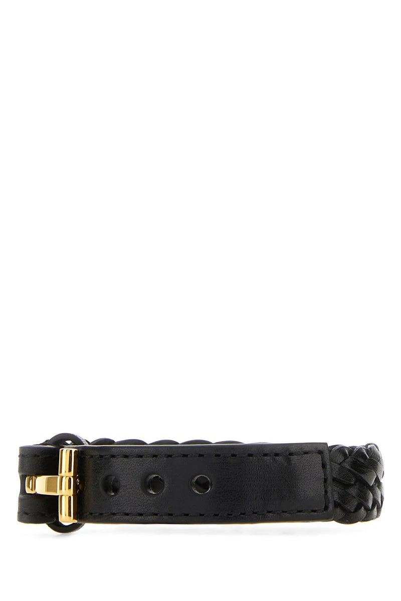 Tom Ford Black Leather Bracelet - Men - Piano Luigi