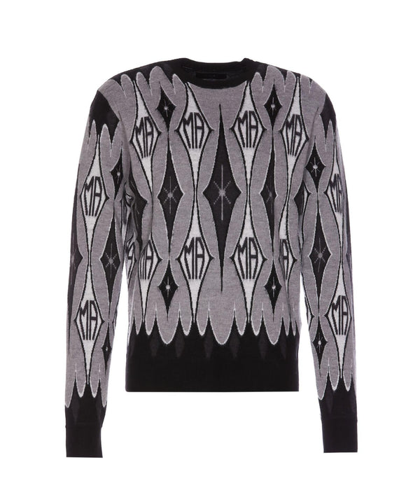 AMIRI Argyle Jacquard Sweater - Men - Piano Luigi