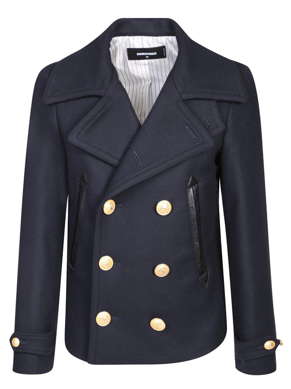 Dsquared2 Double-breasted Long-sleeved Coat - Men - Piano Luigi