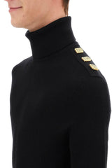 Balmain Turtleneck Sweater With Monogram Buttons - Men - Piano Luigi