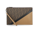 Fendi Logo-detailed Diagonal Zipped Pouch - Men - Piano Luigi