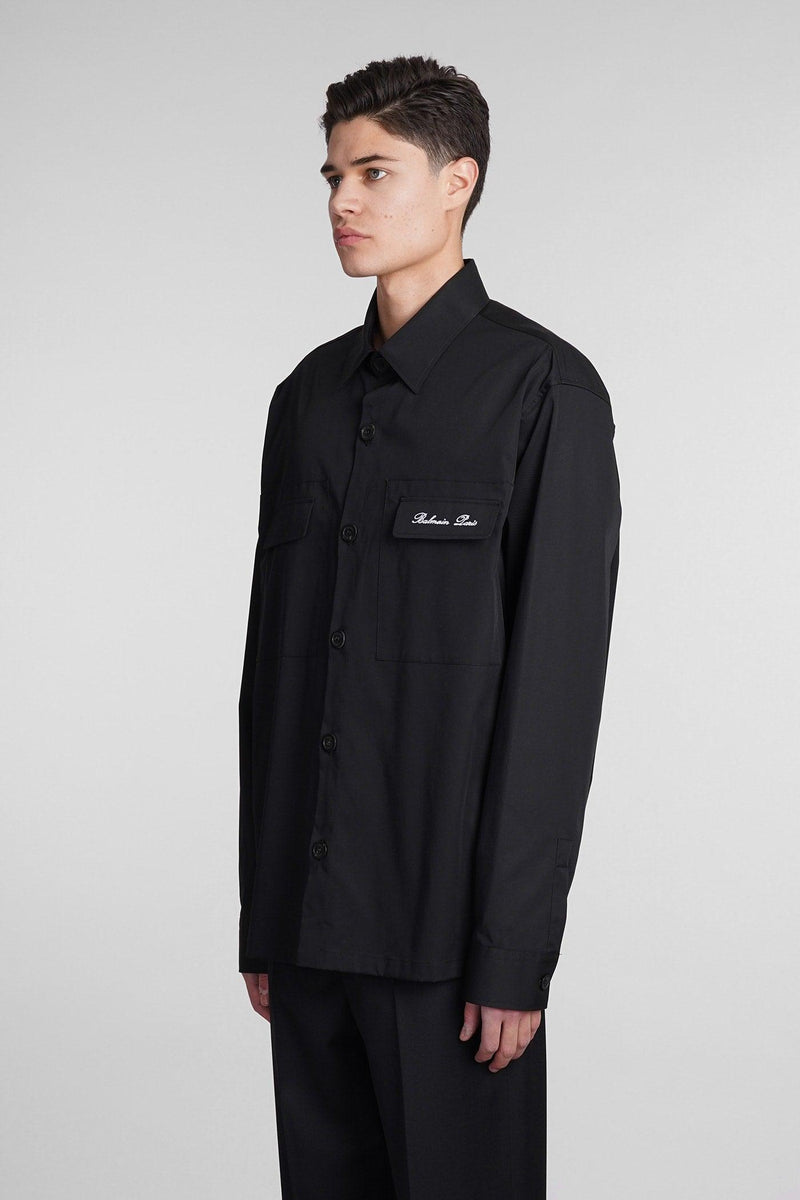 Balmain Shirt In Black Cotton - Men - Piano Luigi