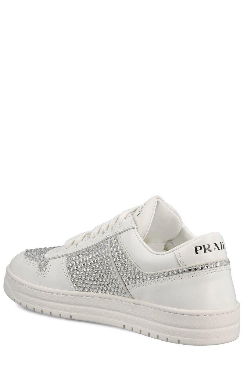 Prada Embellished Lace-up Sneakers - Women - Piano Luigi