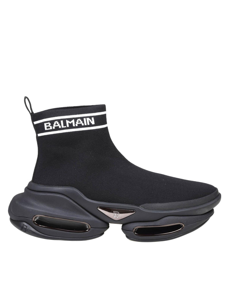 Balmain Sneakers B Bold Black Fabric Socks - Men - Piano Luigi