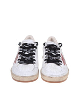 Golden Goose Ballstar White Leather Sneakers With Glitter Star - Women - Piano Luigi