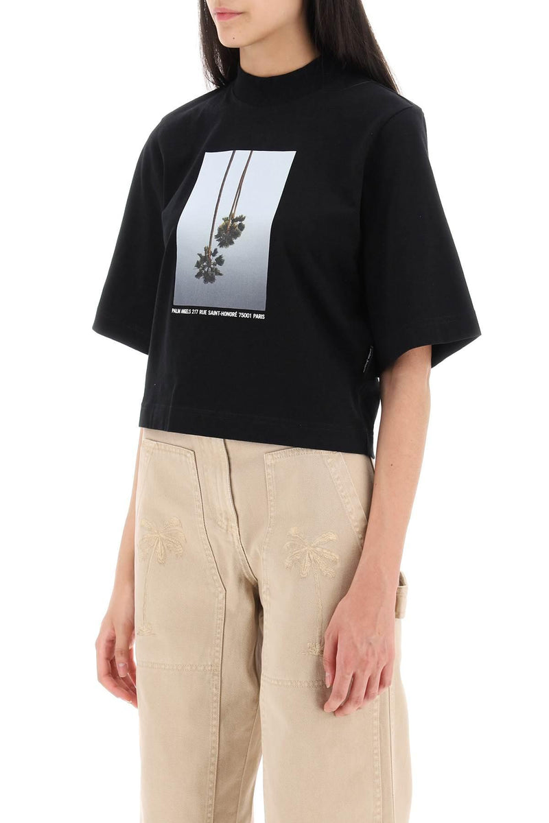 Palm Angels Boxy T-shirt With Print - Women - Piano Luigi