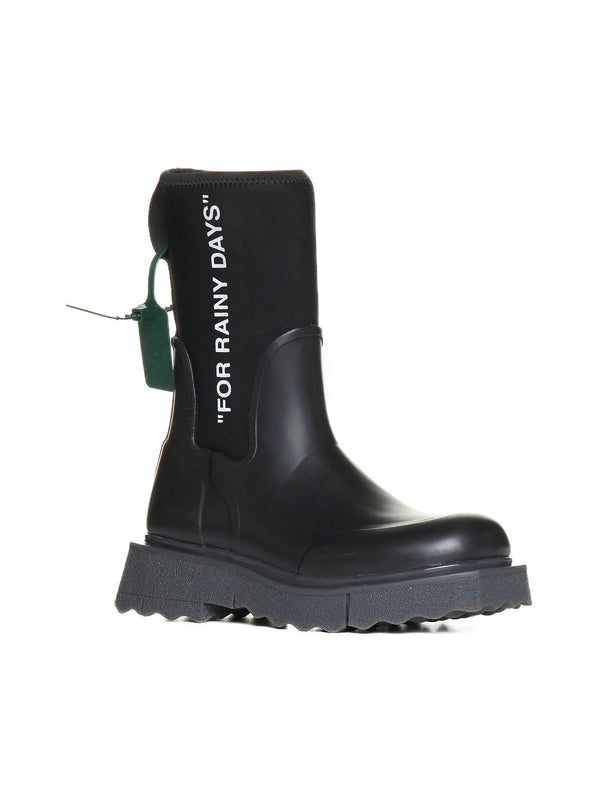 Off-White Sponge Wedge Ankle Boots - Women