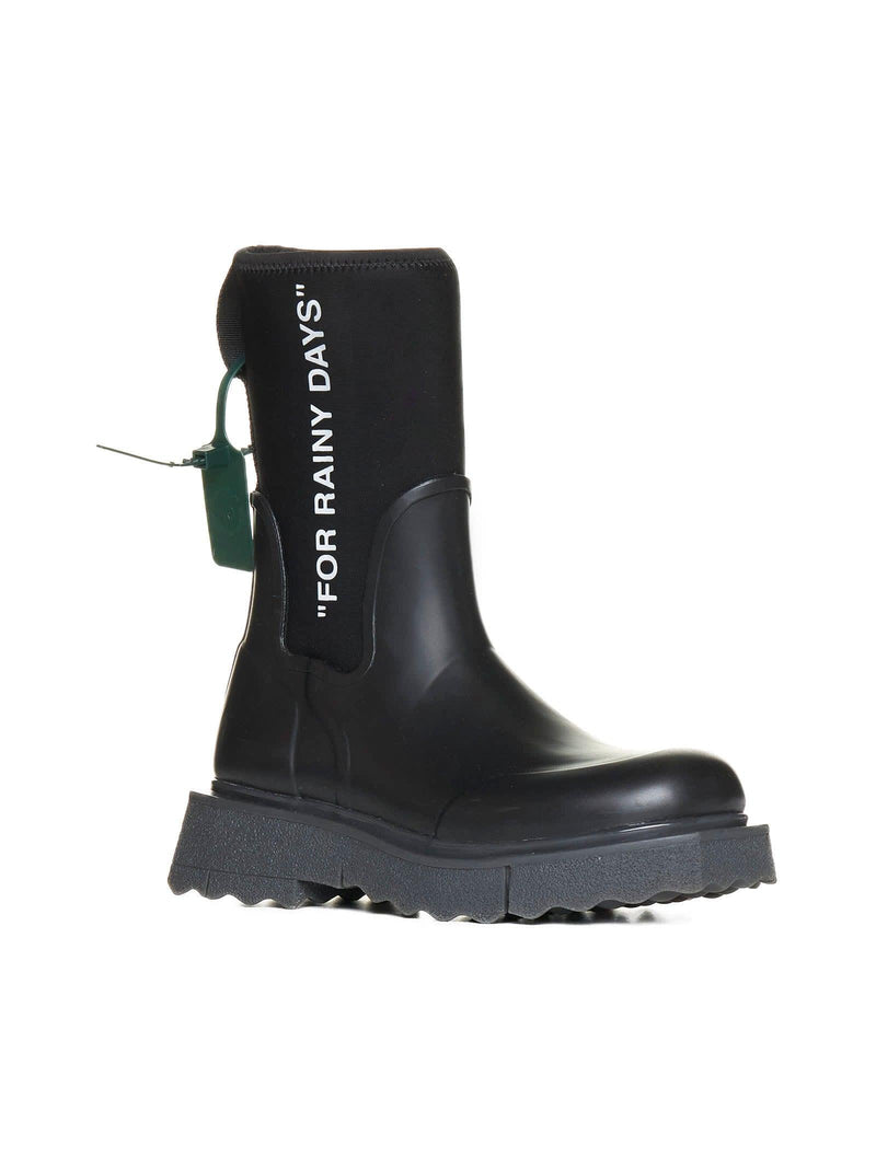 Off-White Sponge Wedge Ankle Boots - Women - Piano Luigi