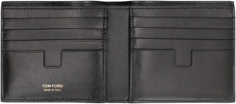 Tom Ford Leather Flap-over Wallet - Men - Piano Luigi