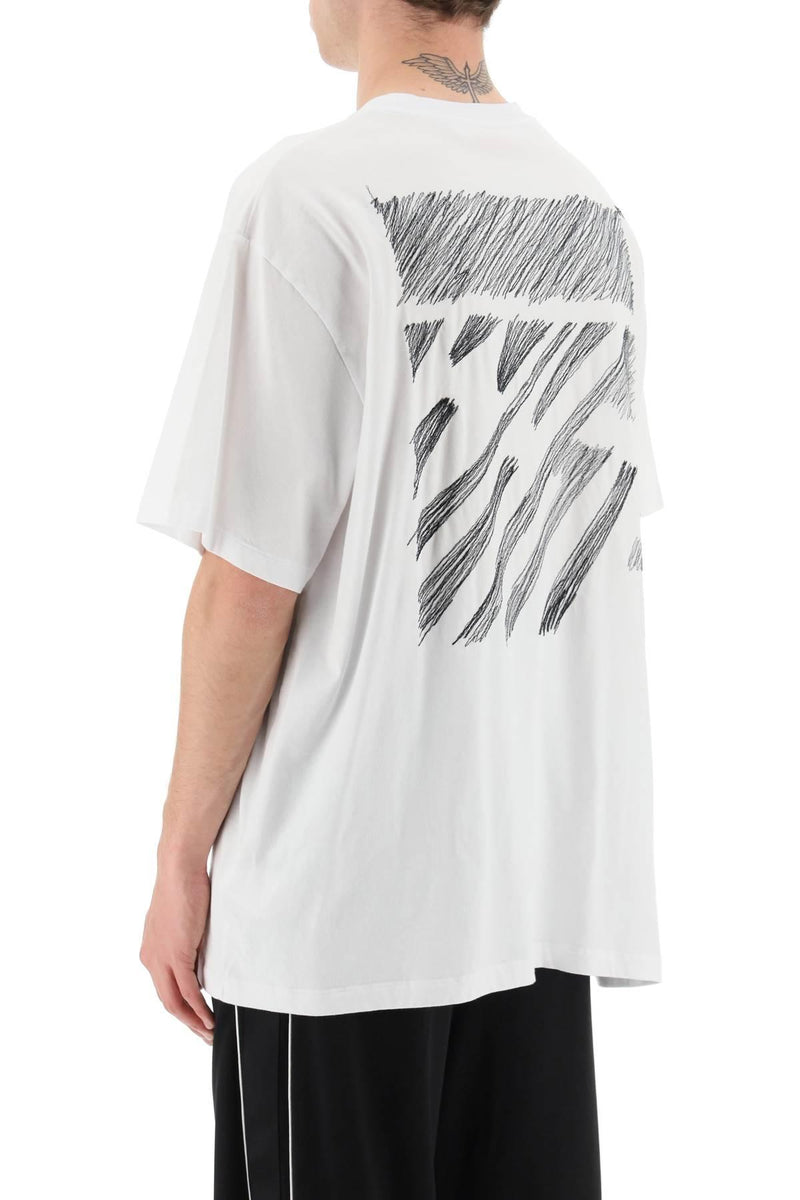 Off-White Scribble Diag Oversized T-shirt - Men - Piano Luigi