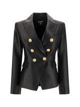 Balmain Leather Blazer Jacket - Women - Piano Luigi