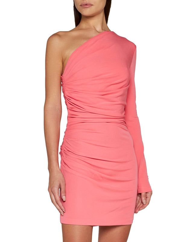 Dsquared2 Pink Draped One-shoulder Dress In Viscose Woman D-squared2 - Women - Piano Luigi