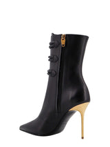 Balmain Alma High Heels Ankle Boots In Black Leather - Women - Piano Luigi