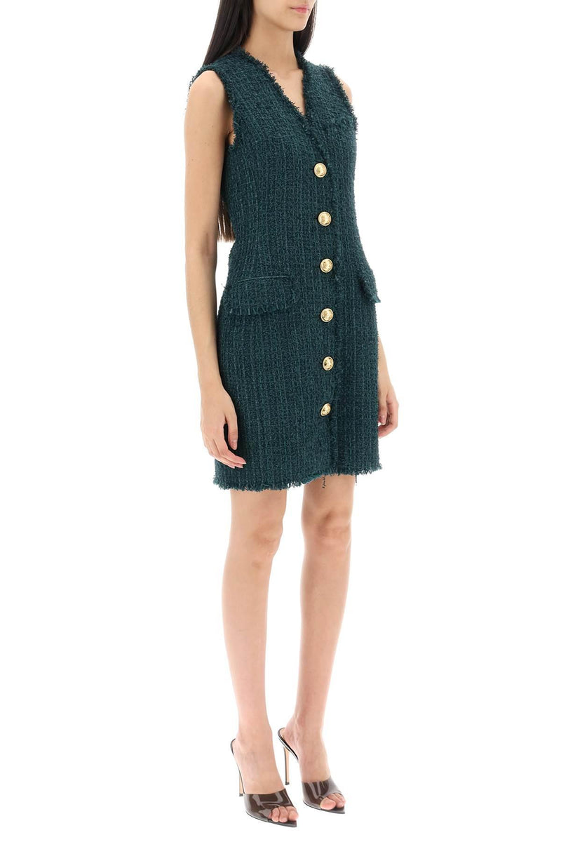 Balmain Mini Dress In Tweed - Women - Piano Luigi